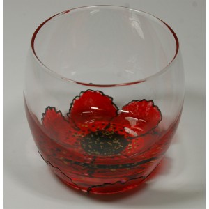 Verre à whisky coquelicots personnalisable